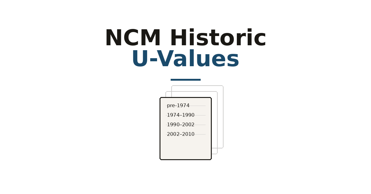 NCM Default U-Values for Existing UK, NI, SCO Buildings