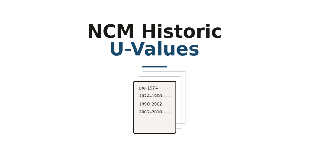 NCM Default U-Values for Existing UK, NI, SCO&nbsp;Buildings